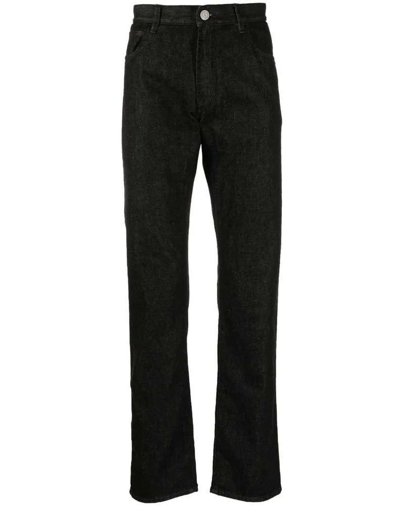 Giorgio Armani Dunkle Straight-Leg-Jeans Schwarz