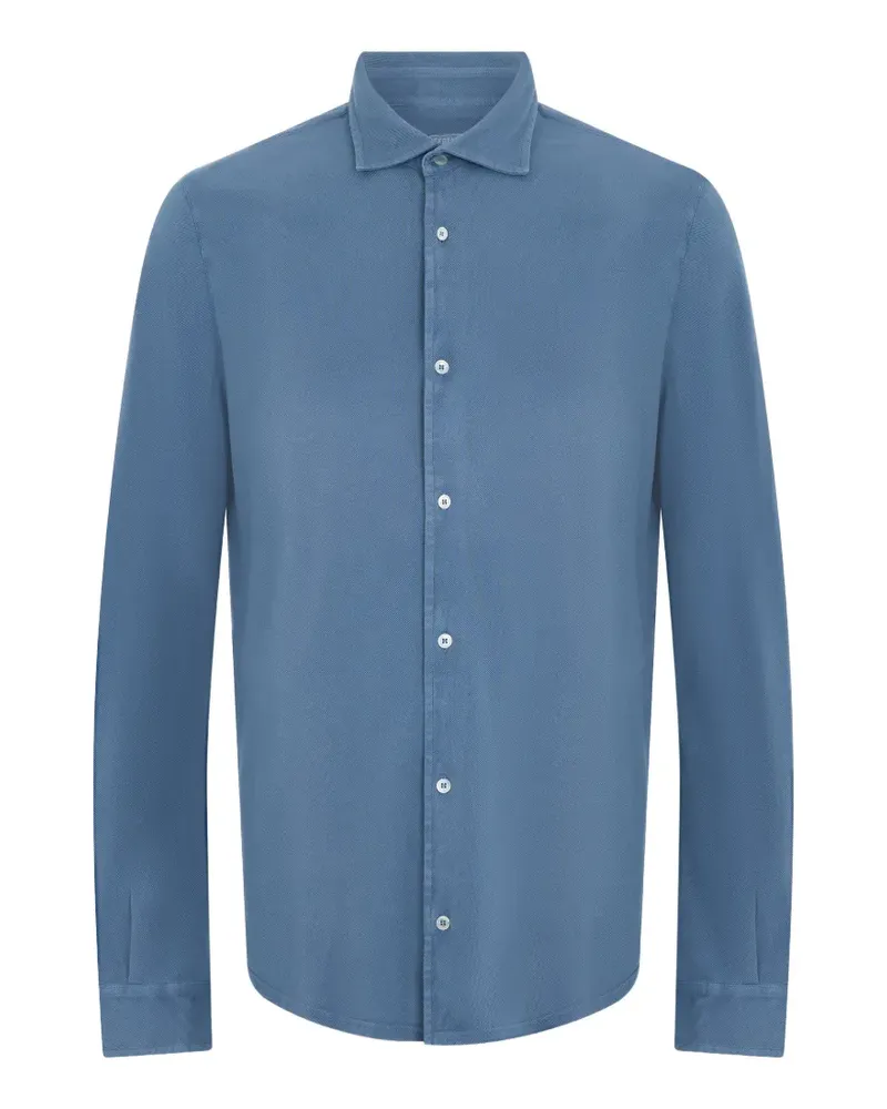 Fedeli long-sleeve button-fastening shirt - Blau Blau