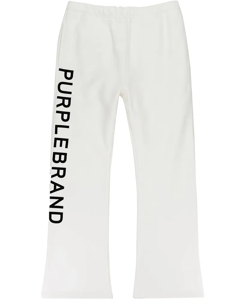 PURPLE BRAND Ausgestellte "White" Jogginghose aus Fleece - Nude Nude