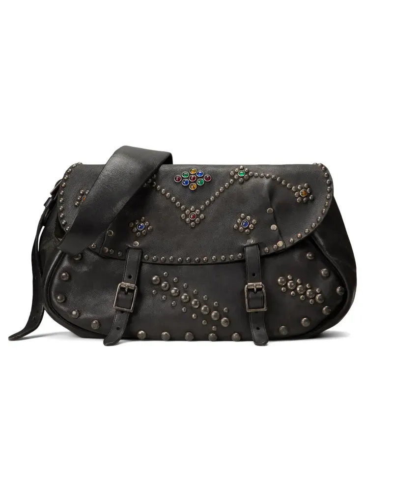 Ralph Lauren Kuriertasche mit Nieten - Schwarz Schwarz