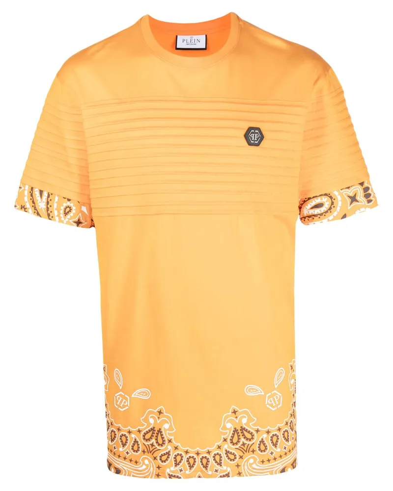 Philipp Plein T-Shirt mit Bandana-Print - Orange Orange