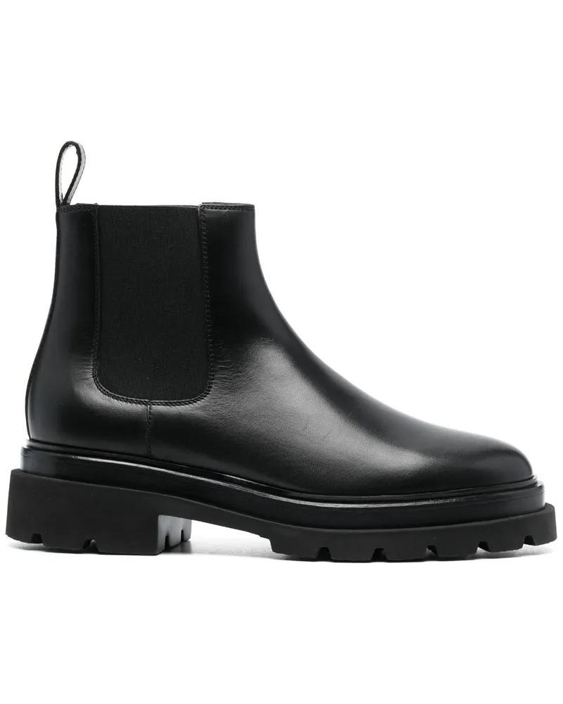 Santoni Stiefel mit runder Kappe - Schwarz Schwarz