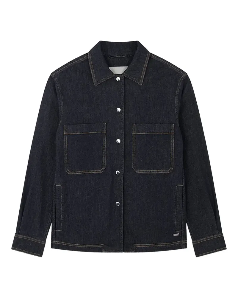 Paul & Shark denim-effect stretch cotton overshirt - Blau Blau