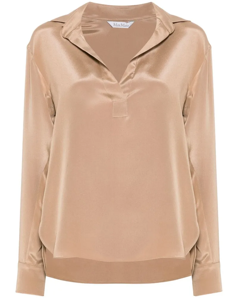 Max Mara Zanzero Bluse - Nude Nude