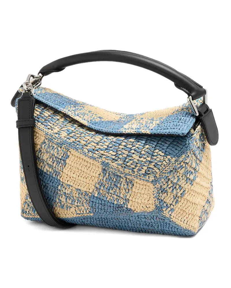Loewe x Paula’s Ibiza small Puzzle Edge tote bag - Blau Blau