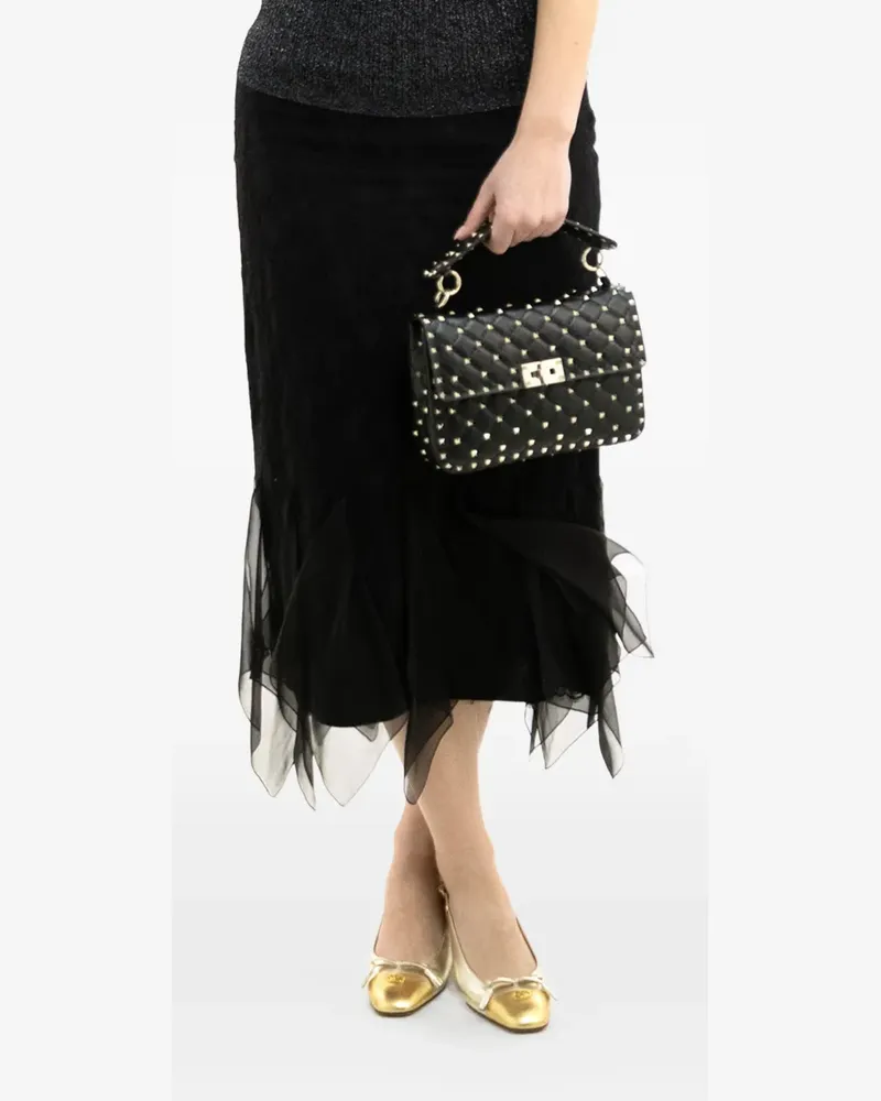 Valentino Garavani lace ruffled skirt - Schwarz Schwarz