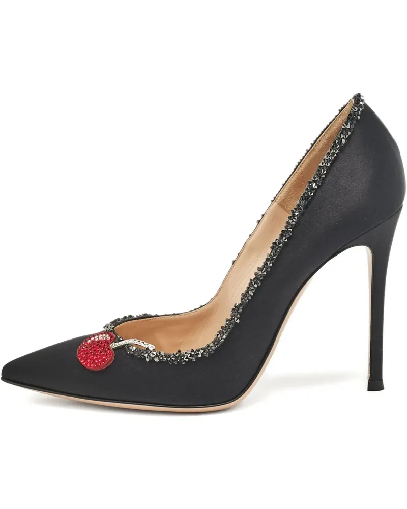 Gianvito Rossi Pre-owned Pumps mit Kirsch-Verzierung 110mm - Schwarz Schwarz