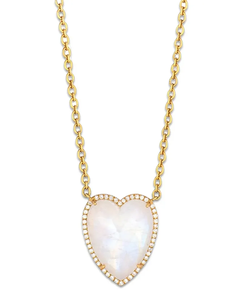 Irene Neuwirth Halskette mit Mondstein und Diamant - Gold Gold