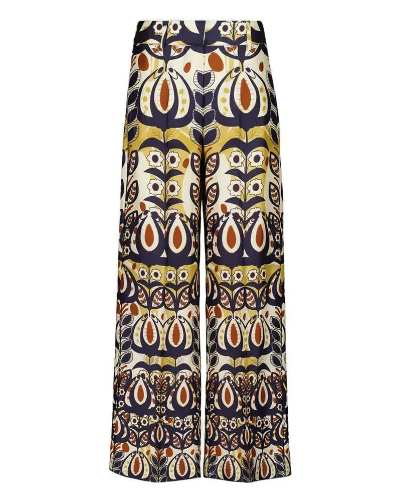 PAULA Seidenhose mit Print - Nude Nude