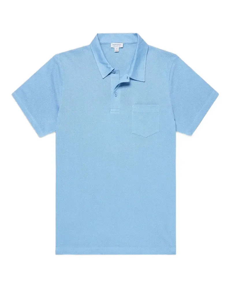 Sunspel Riviera Poloshirt - Blau Blau