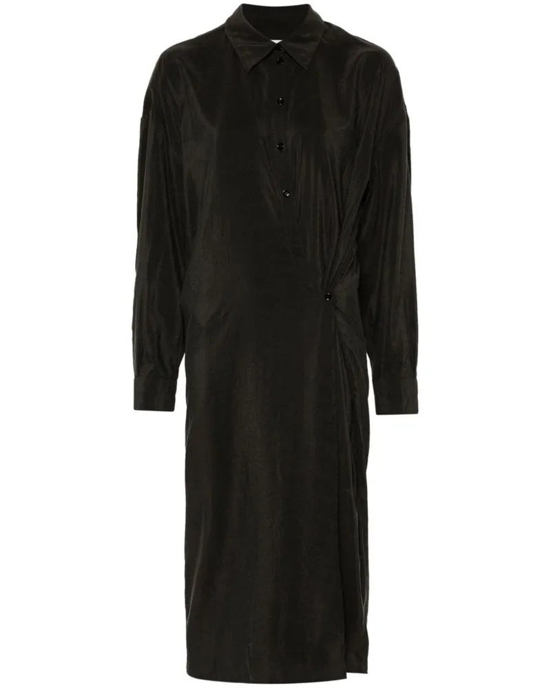 Christophe Lemaire Verdrehtes Kleid - Schwarz Schwarz