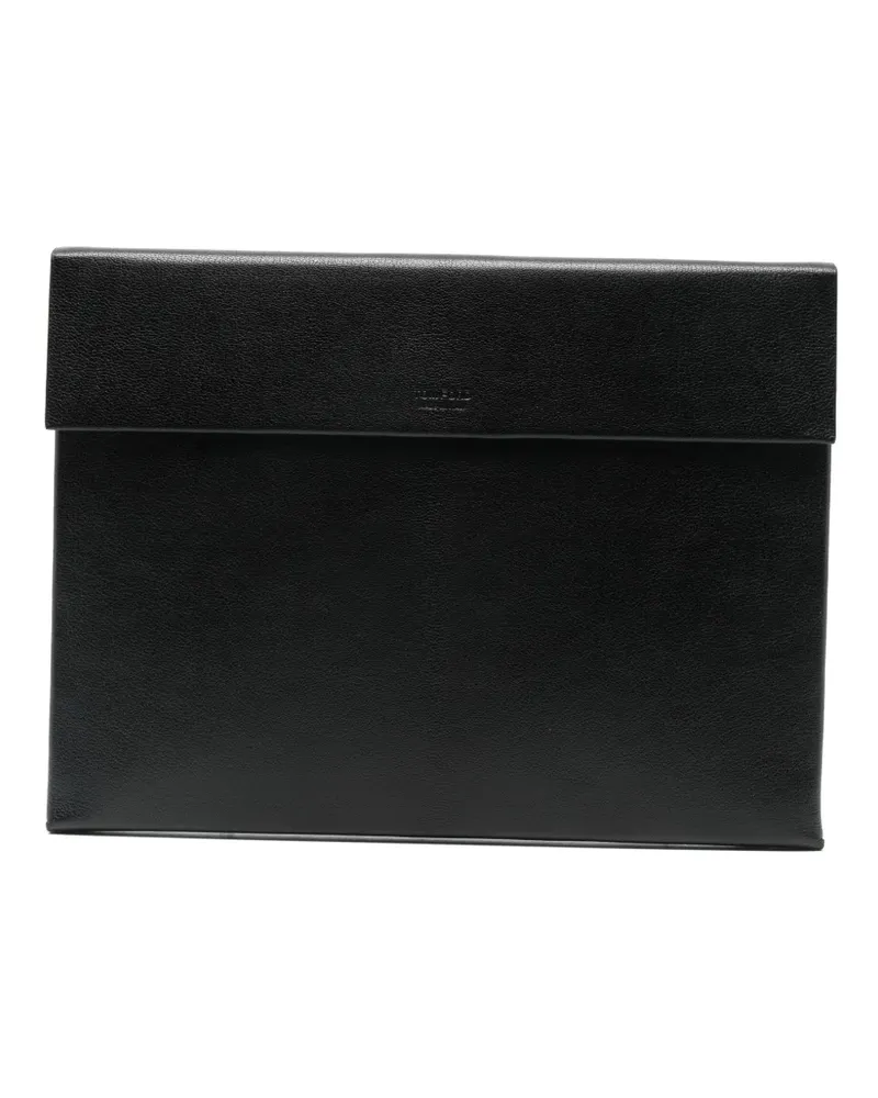 Tom Ford logo-debossed leather clutch bag - Schwarz Schwarz
