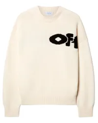 OFF-WHITE Intarsien-Pullover mit Logo Nude