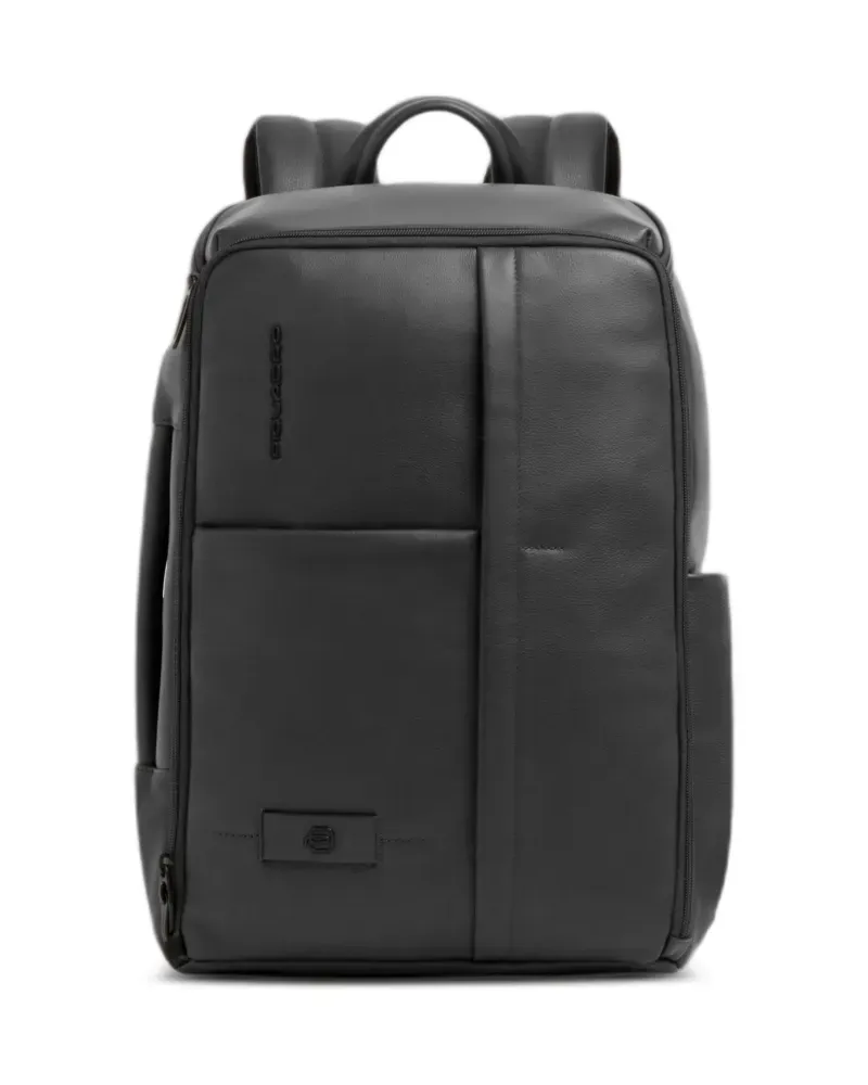 Piquadro Rucksack mit Logo-Prägung - Schwarz Schwarz