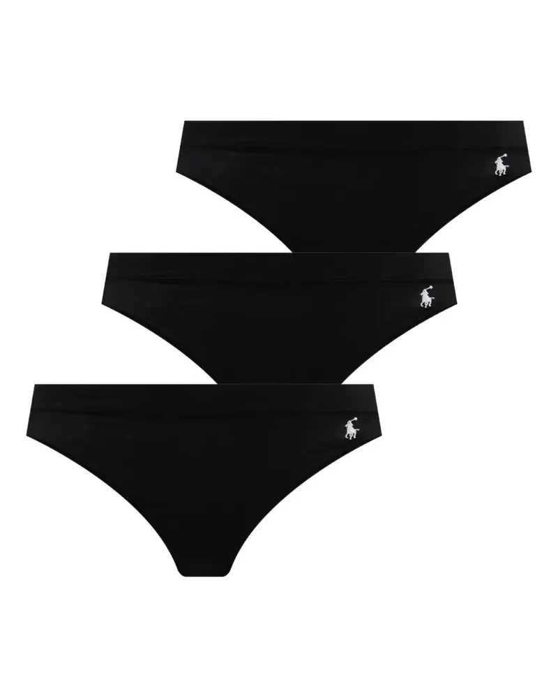 Ralph Lauren Slips mit Logo-Stickerei (3er-Set) - Schwarz Schwarz