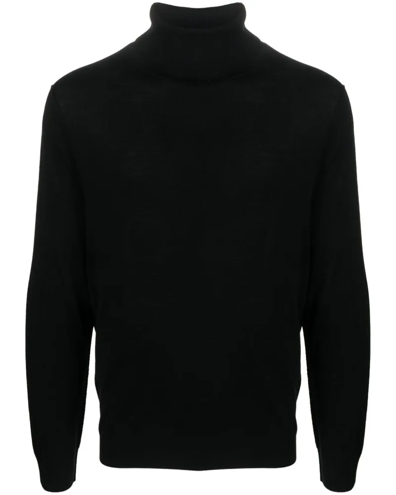 ALLUDE Merinopullover mit Rollkragen - Schwarz Schwarz