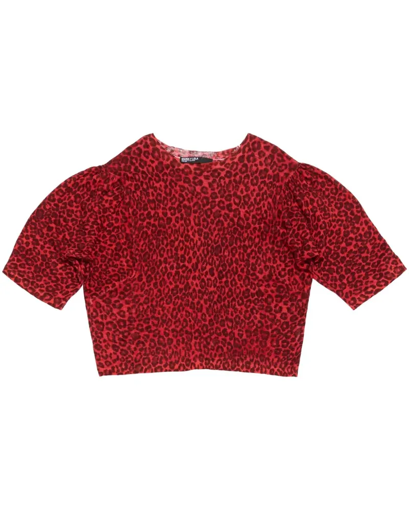 BIMBA Y LOLA Bluse mit Animal-Print - Rot Rot
