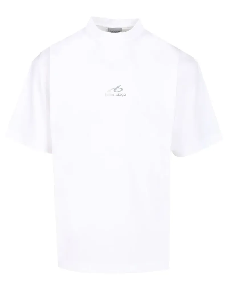 Balenciaga T-Shirt mit Logo-Print - Weiß Weiß