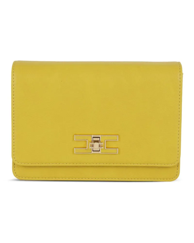 Elisabetta Franchi Groumette Schultertasche mit Kette - Gelb Gelb
