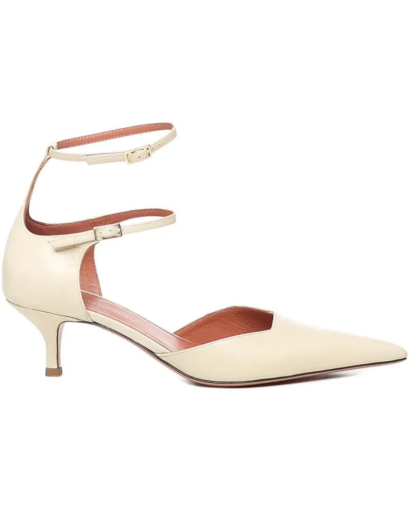 Giuliano Galiano Spitze Demi Pumps mit doppeltem Riemen 30mm - Nude Nude