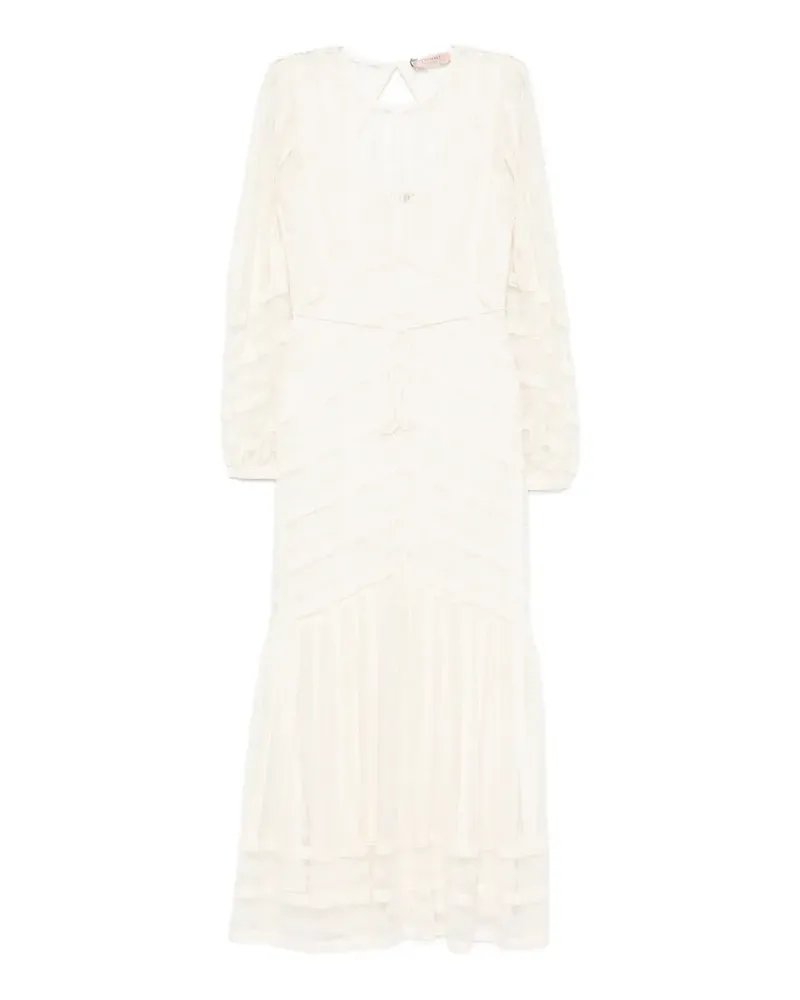 Twin-Set long-sleeve maxi dress - Nude Nude