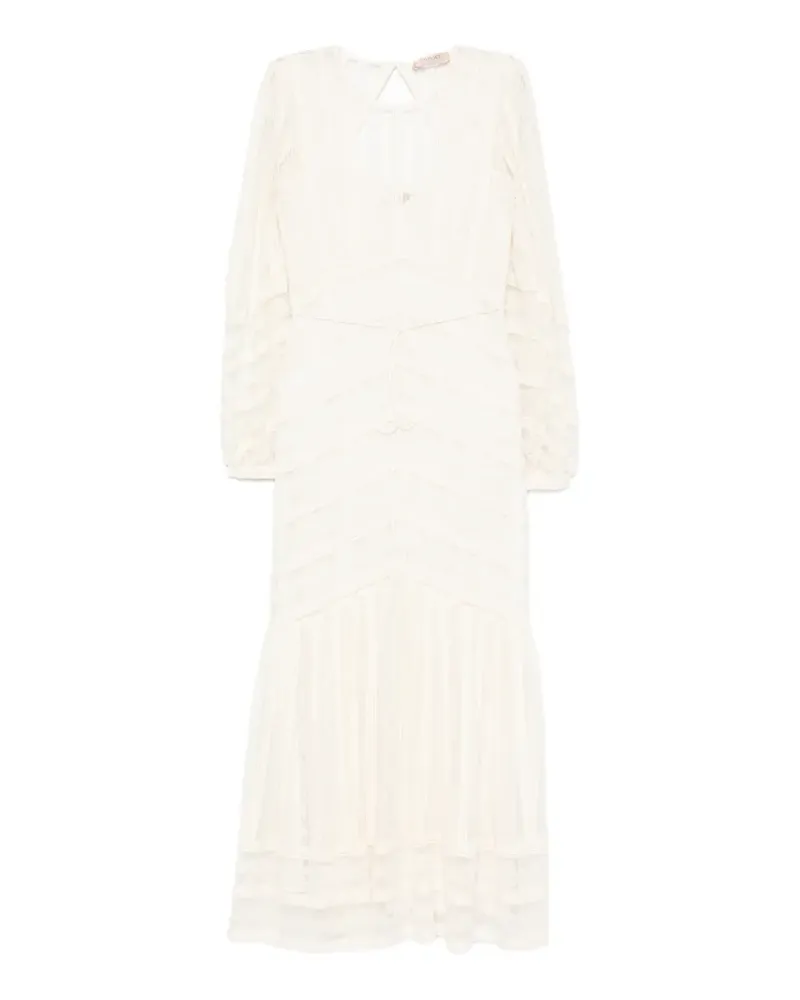 Twin-Set long-sleeve maxi dress - Nude Nude