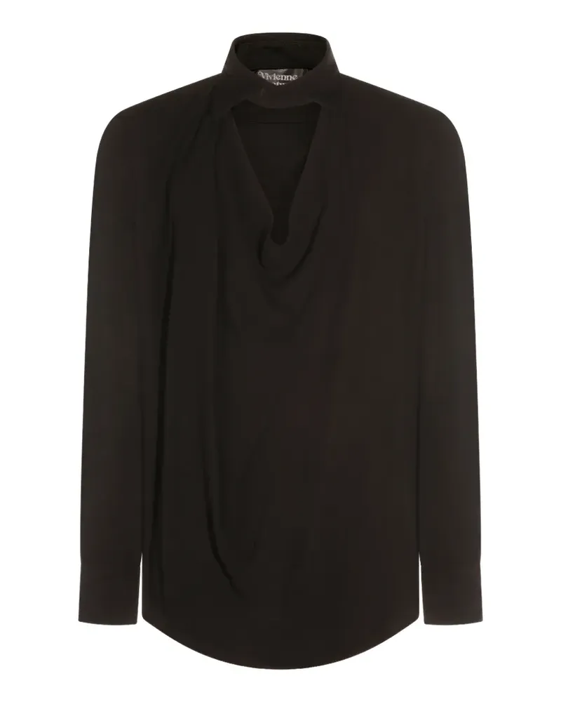 Vivienne Westwood drape-neck shirt - Schwarz Schwarz