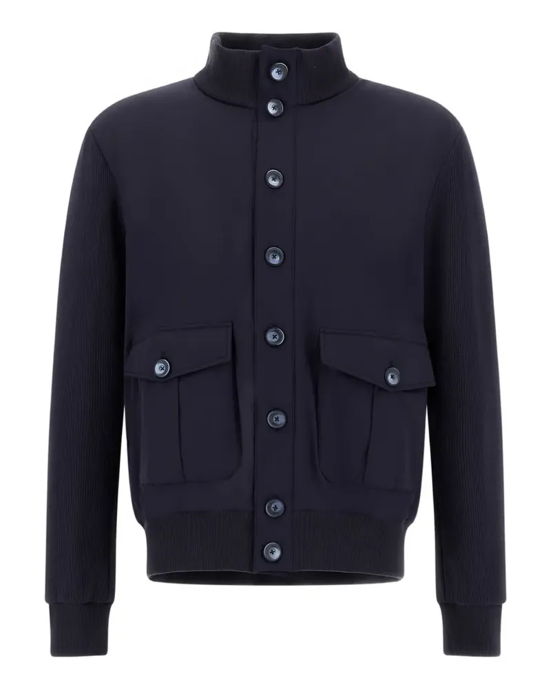 Herno button-fastening padded jacket - Blau Blau