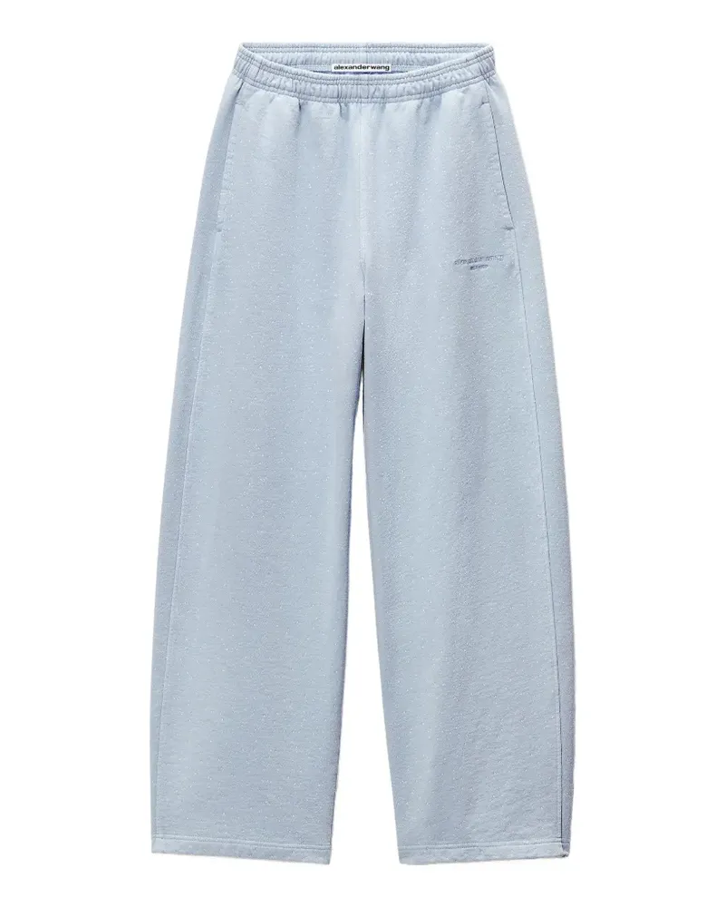 Alexander Wang crystal-embellished track pants - Blau Blau