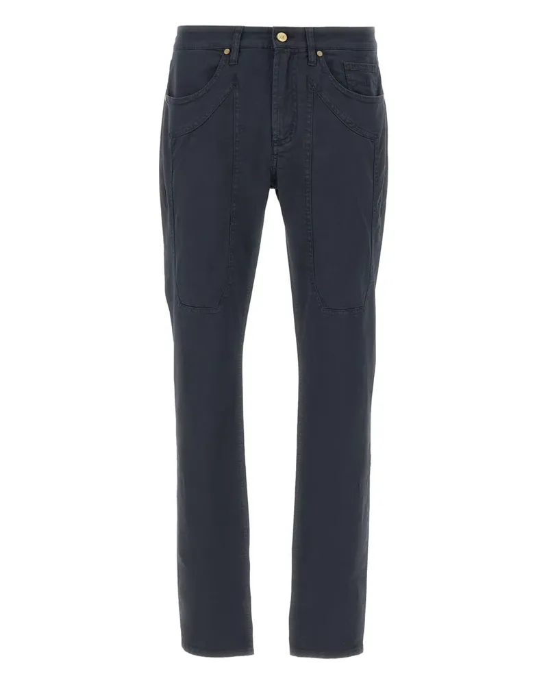 Jeckerson Five-Pocket-Hose mit Logo-Patch - Blau Blau