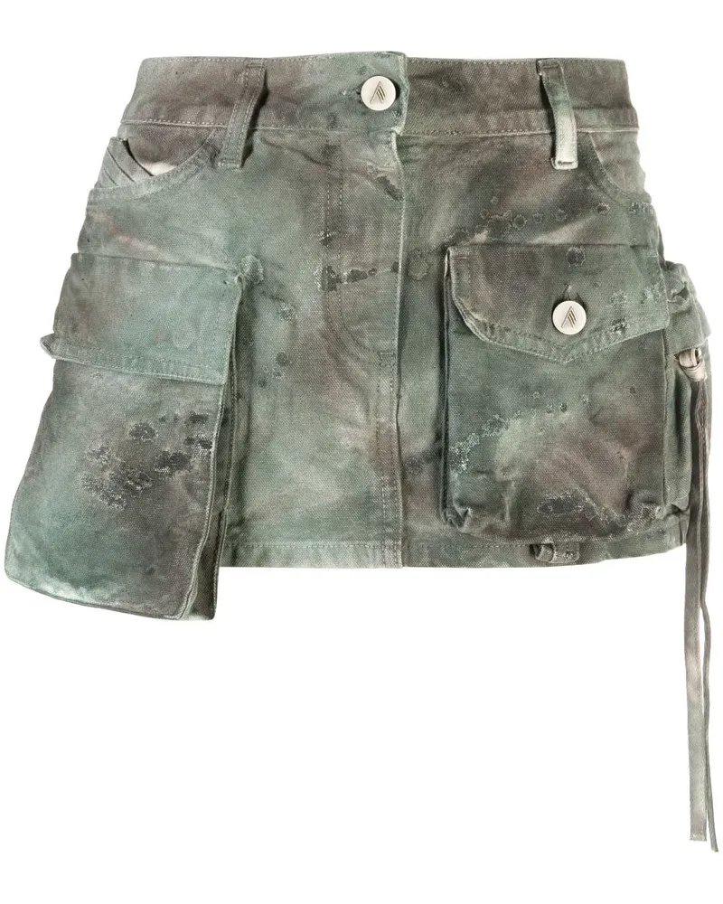 ATTICO Minirock mit Camouflage-Print - Grün Grün