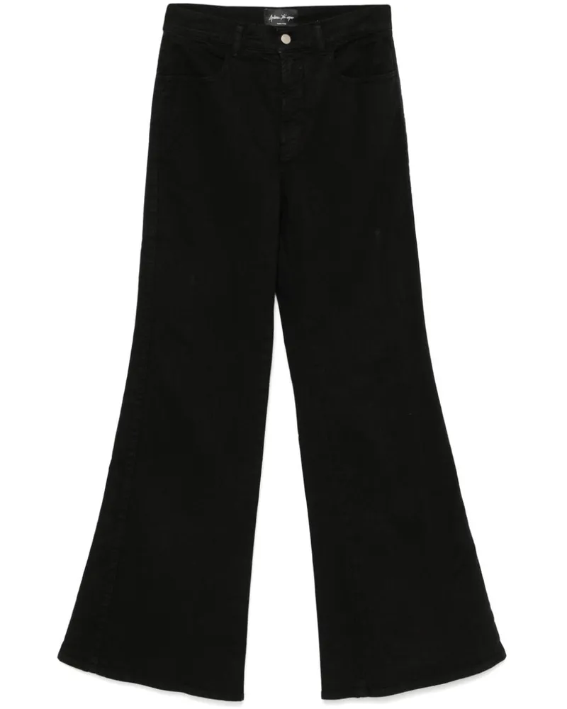 Andrea Ya'aqov Bootcut-Jeans mit hohem Bund - Schwarz Schwarz