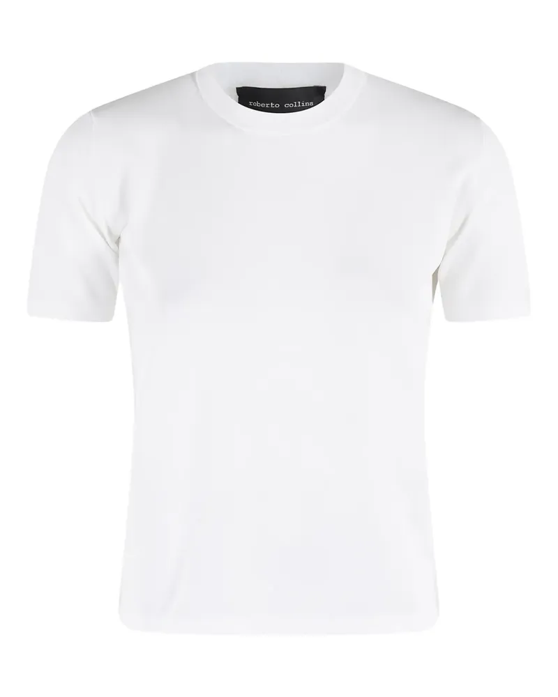 Roberto Collina T-Shirt mit Rundhalsausschnitt - Weiß Weiß