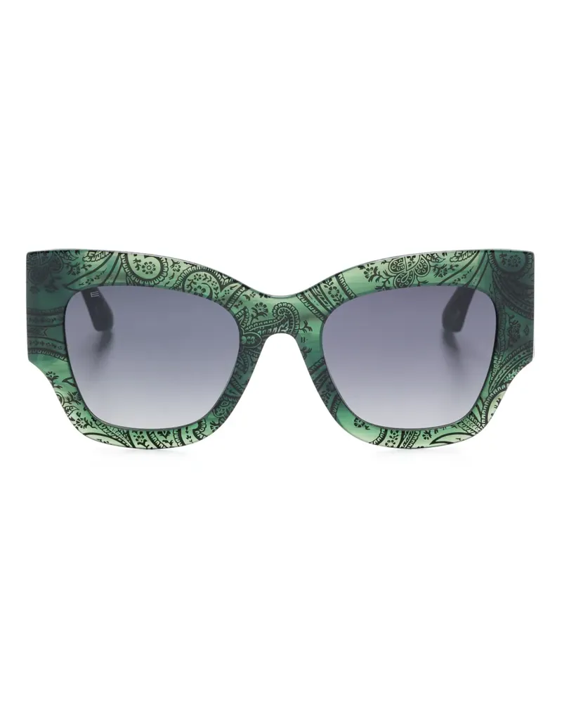 Etro Sonnenbrille mit Oversized-Gestell - Grün Grün