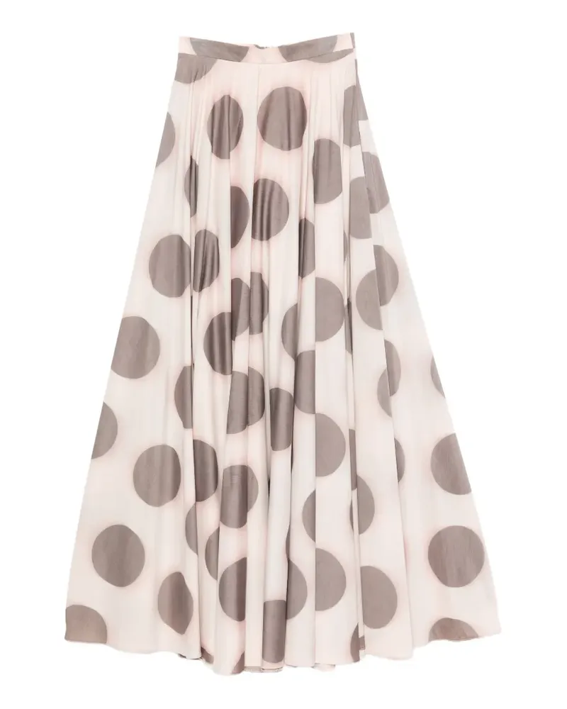 Camilla polka-dot pleated maxi skirt - Rosa Rosa