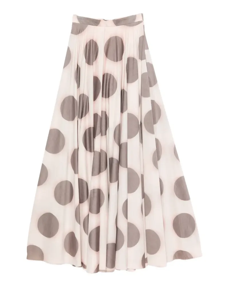 Camilla polka-dot pleated maxi skirt - Rosa Rosa