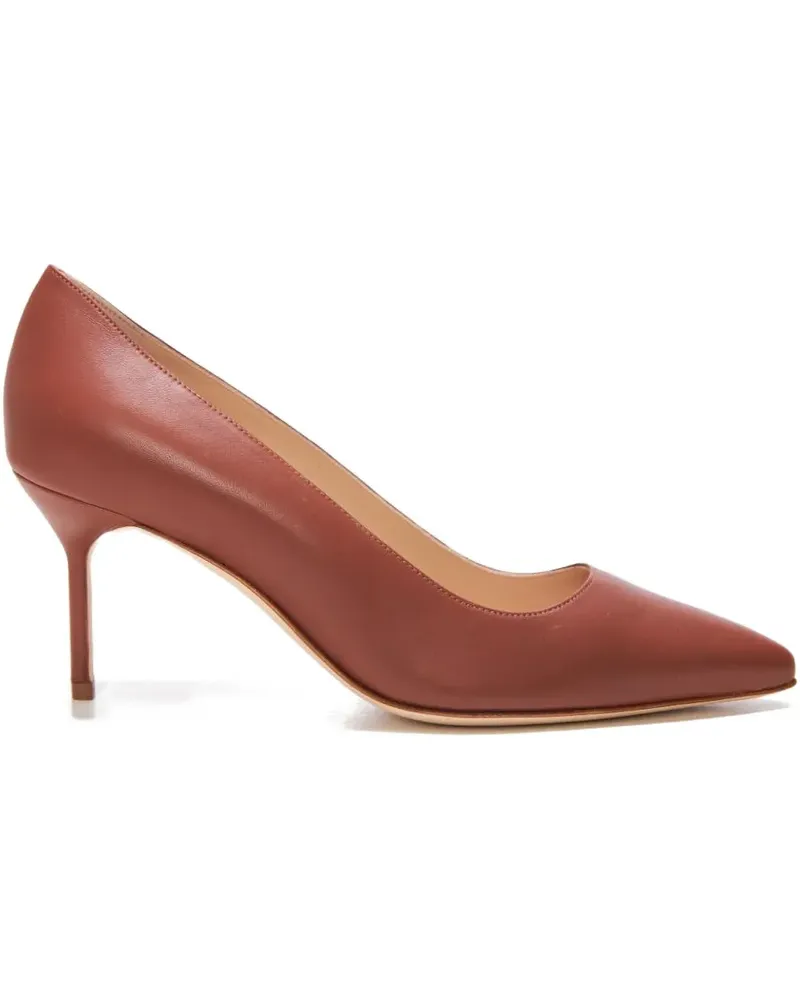 Manolo Blahnik Classic Stiletto-Pumps 70mm - Braun Braun