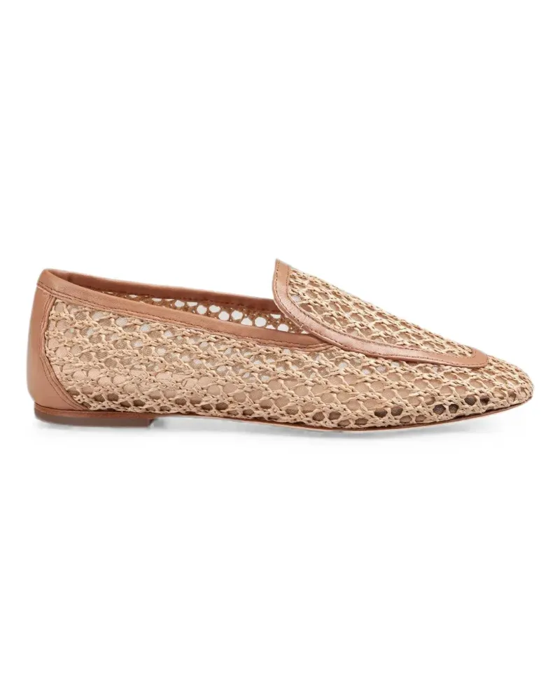 Attilio Giusti Leombruni Harper perforated loafers - Nude Nude