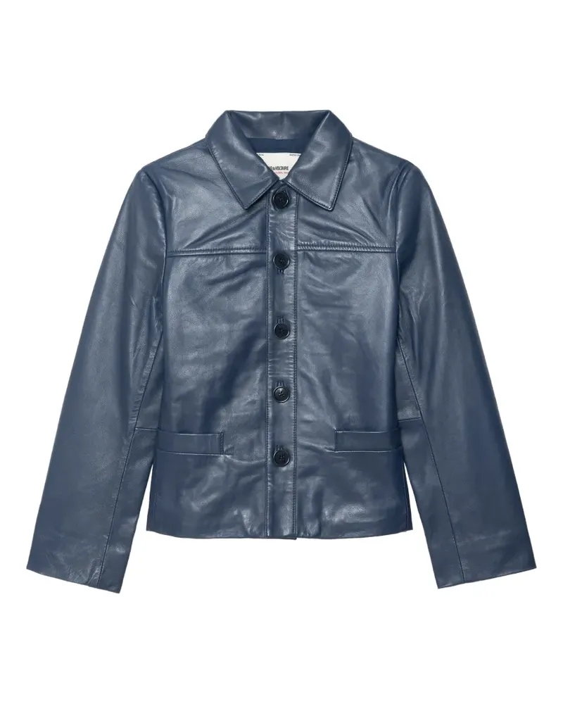 Zadig & Voltaire Liamys Lederjacke - Blau Blau