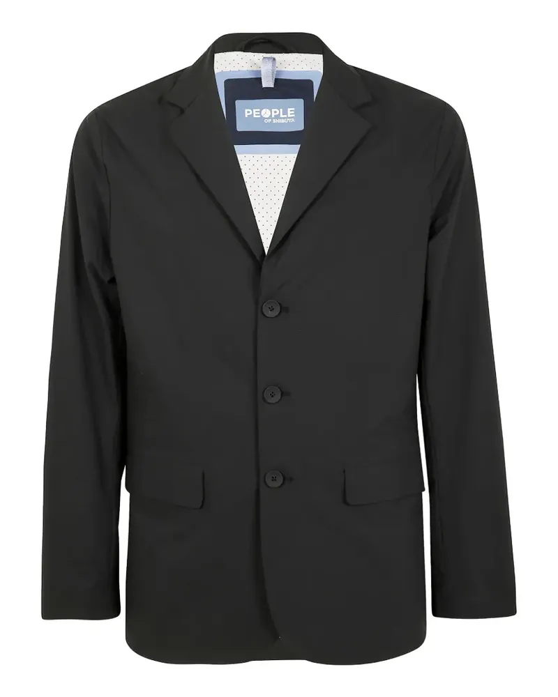 People of Shibuya Travel buttoned blazer - Schwarz Schwarz