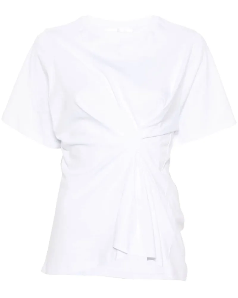 Victoria Beckham T-Shirt mit Kellerfalten - Weiß Weiß