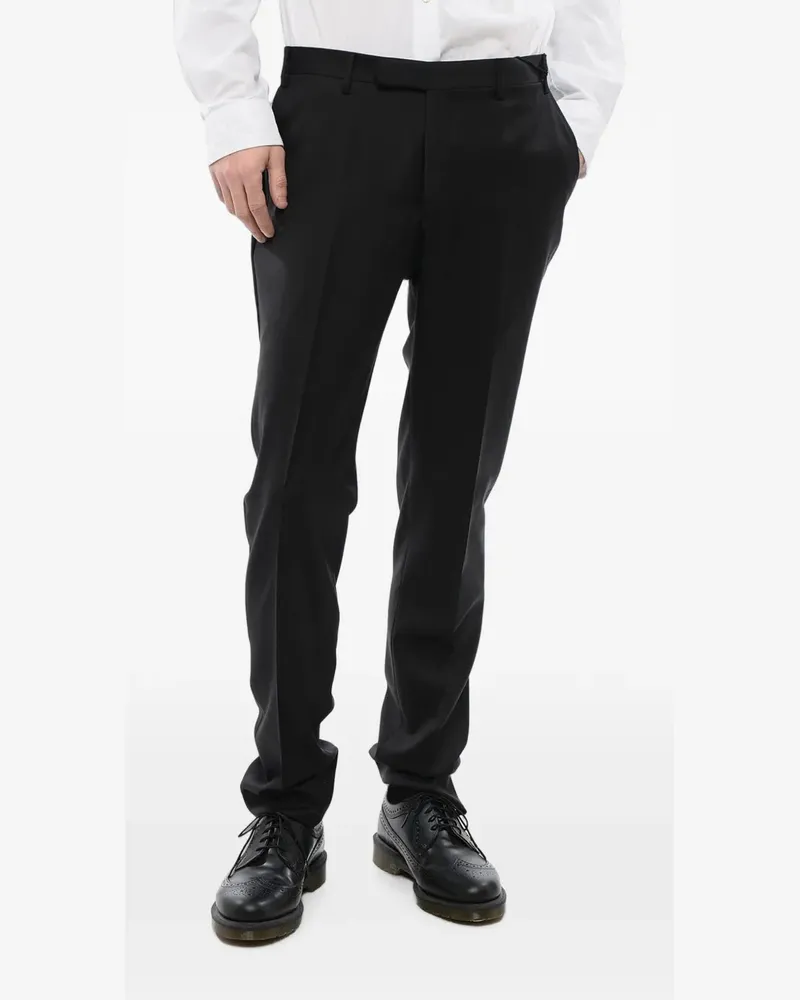Corneliani virgin-wool tailored trousers - Schwarz Schwarz