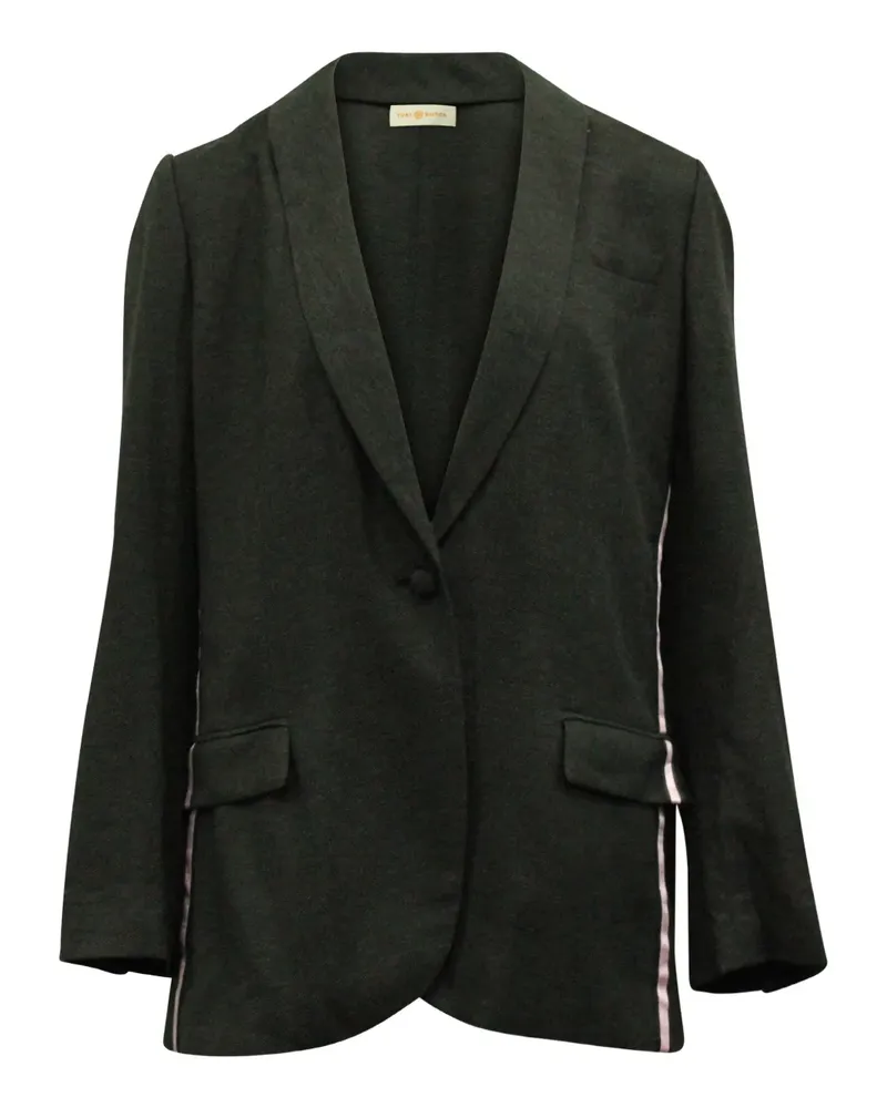 Tory Burch tuxedo-stripe blazer - Schwarz Schwarz
