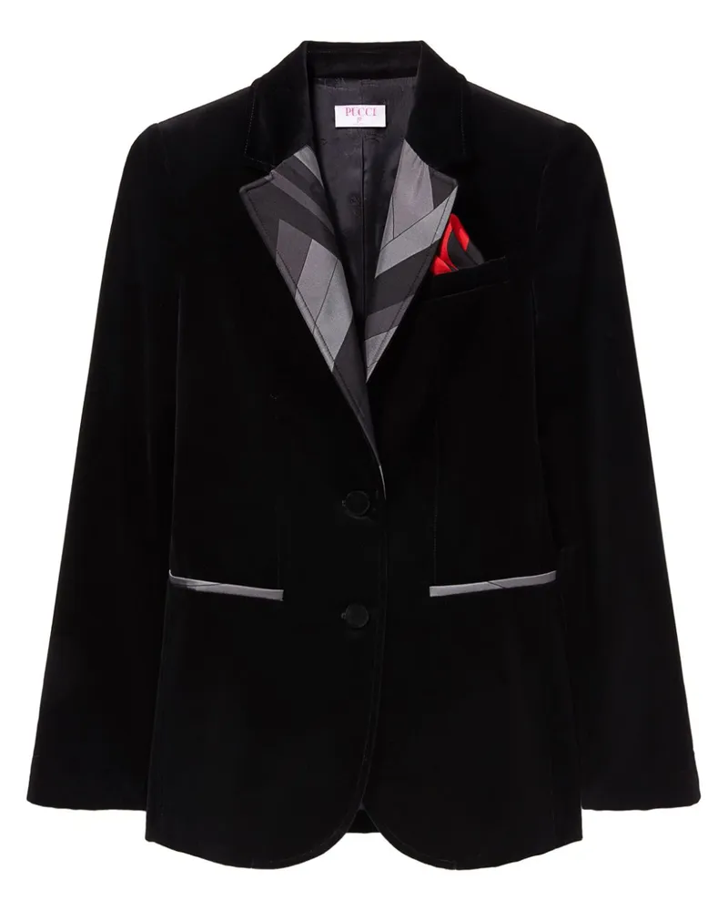 Emilio Pucci Blazer mit Paisley-Print - Schwarz Schwarz