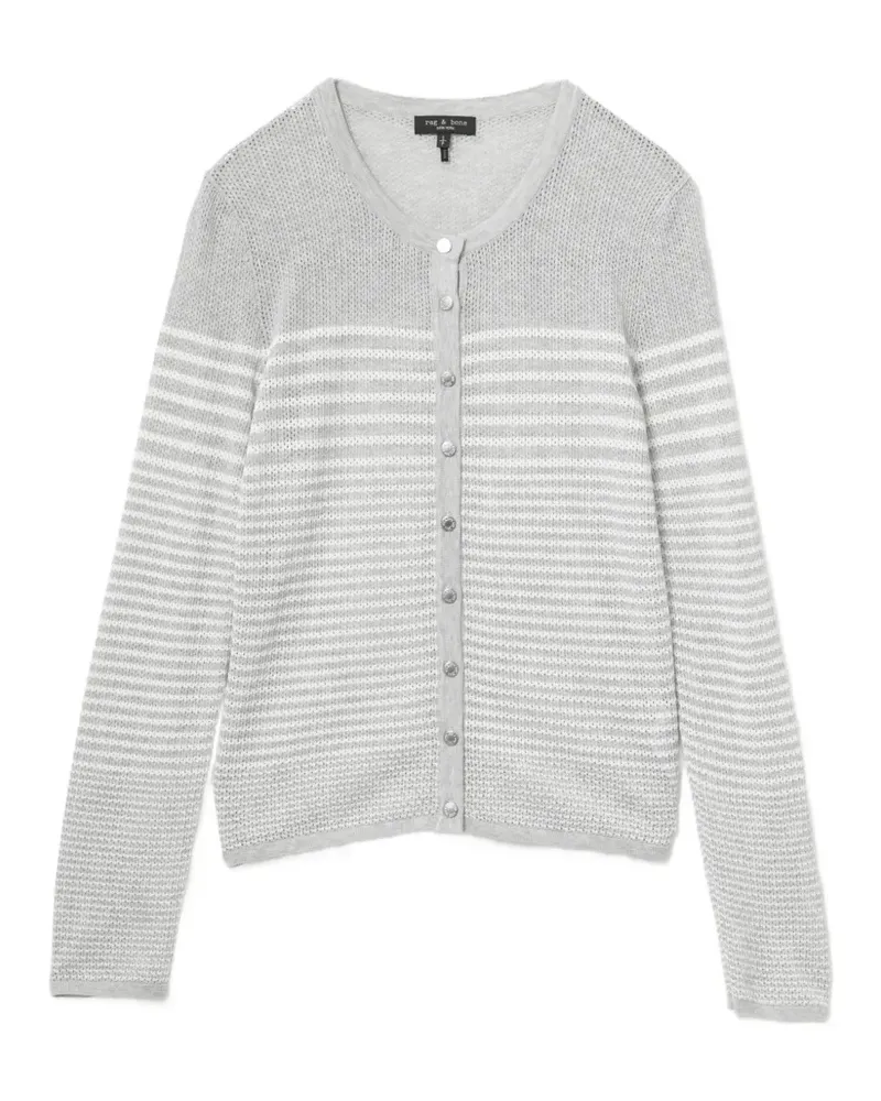 Rag & Bone Gestreifter Cardigan - Grau Grau