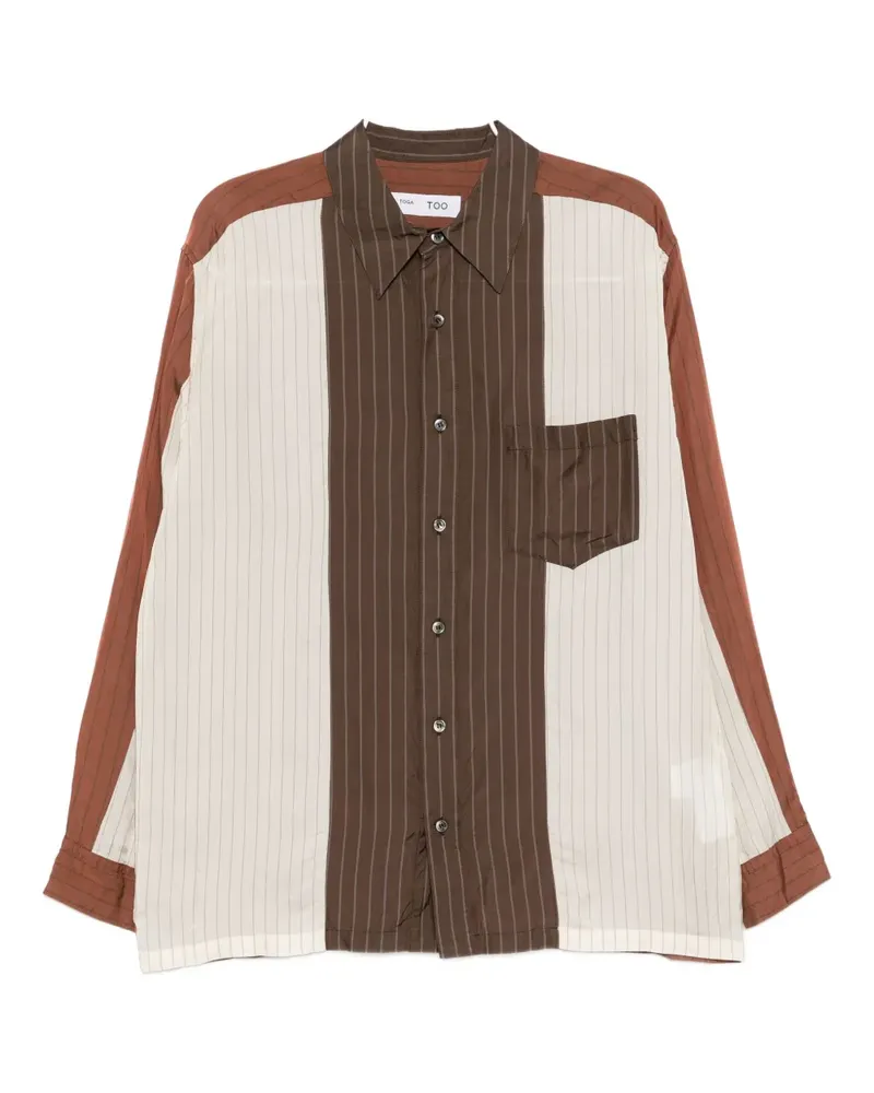 Toga Gestreiftes Hemd - Braun Braun