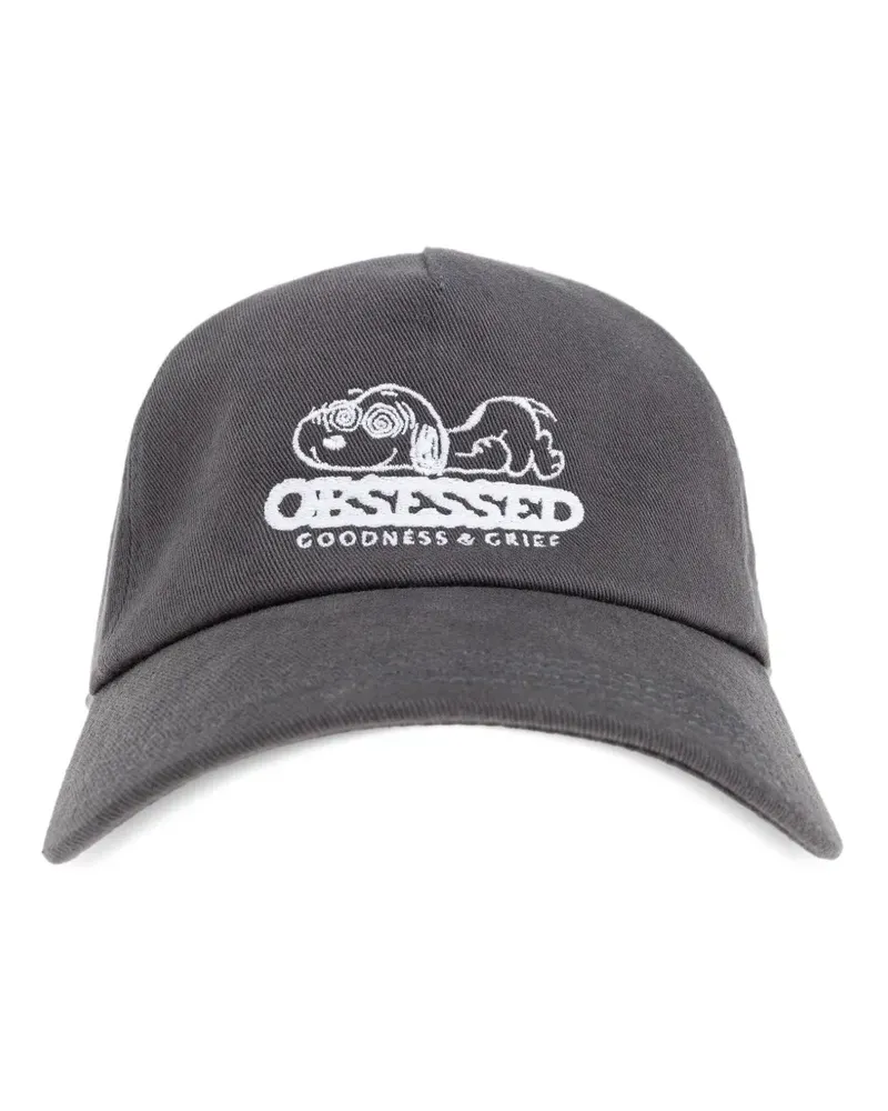 Iceberg Baseballkappe mit aufgesticktem Hund - Grau Grau