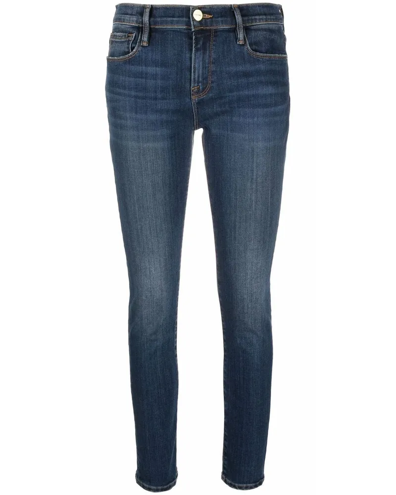 Frame Denim Halbhohe Straight-Leg-Jeans - Blau Blau