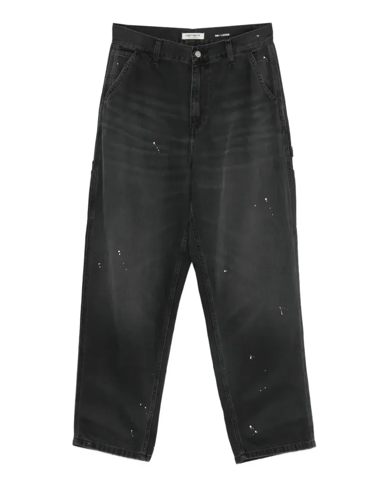 Carhartt WIP paint-splatter washed jeans - Schwarz Schwarz