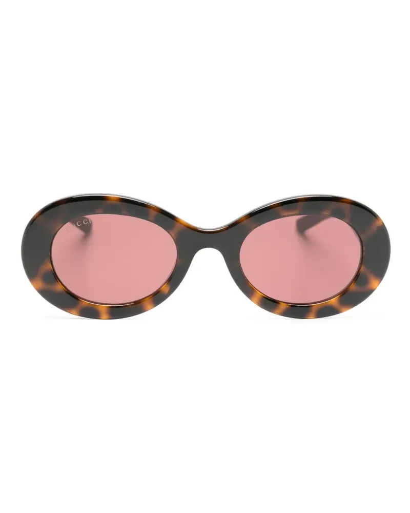 Gucci GG Sonnenbrille in Schildpattoptik - Braun Braun